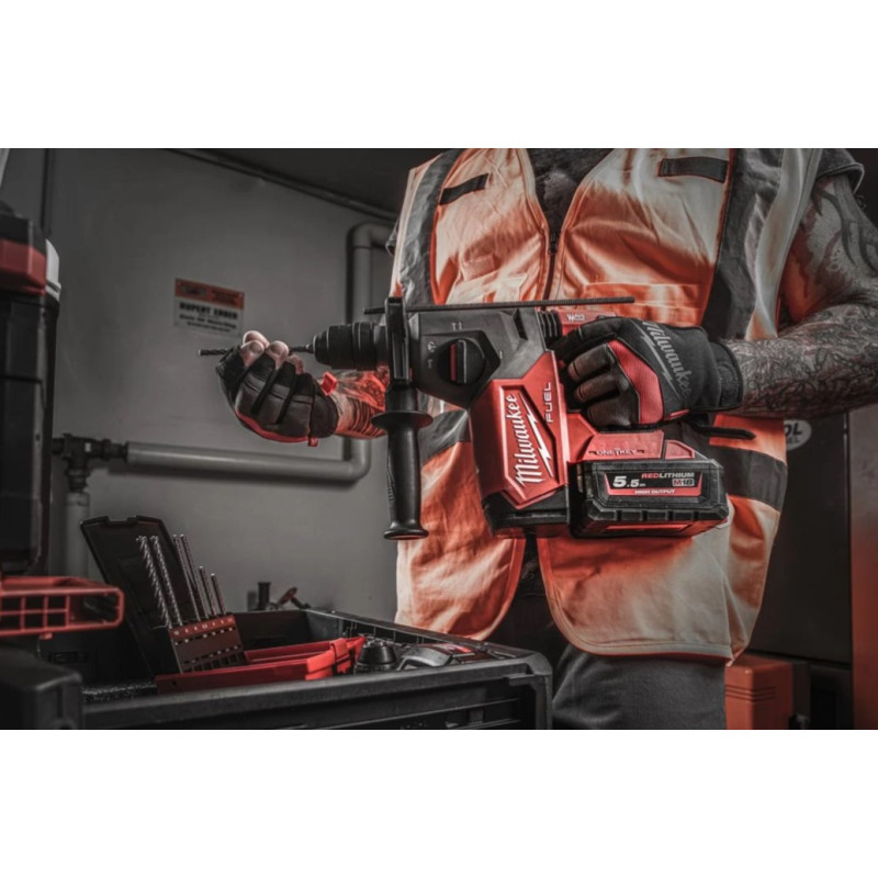 Купити Перфоратор акумуляторний SDS-PLUS MILWAUKEE, M18 ONEFHX-0X, 2,5Дж (каркас, патрон FIXTEC 13мм, HDкейс). Офіційний магазин Мілвокі Україна, фірмова гарантія з доставкою по Украіні