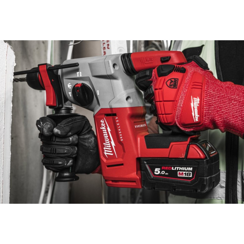 Купити Перфоратор акумуляторний SDS-PLUS MILWAUKEE, M18 BLHX-502X, 2,3 Дж (зарядний пристрій M12-18 FC, 2 акумулятори М18 В5 5Аг, патрон FIXTEC 13мм, HDкейс). Офіційний магазин Мілвокі Україна, фірмова гарантія з доставкою по Украіні