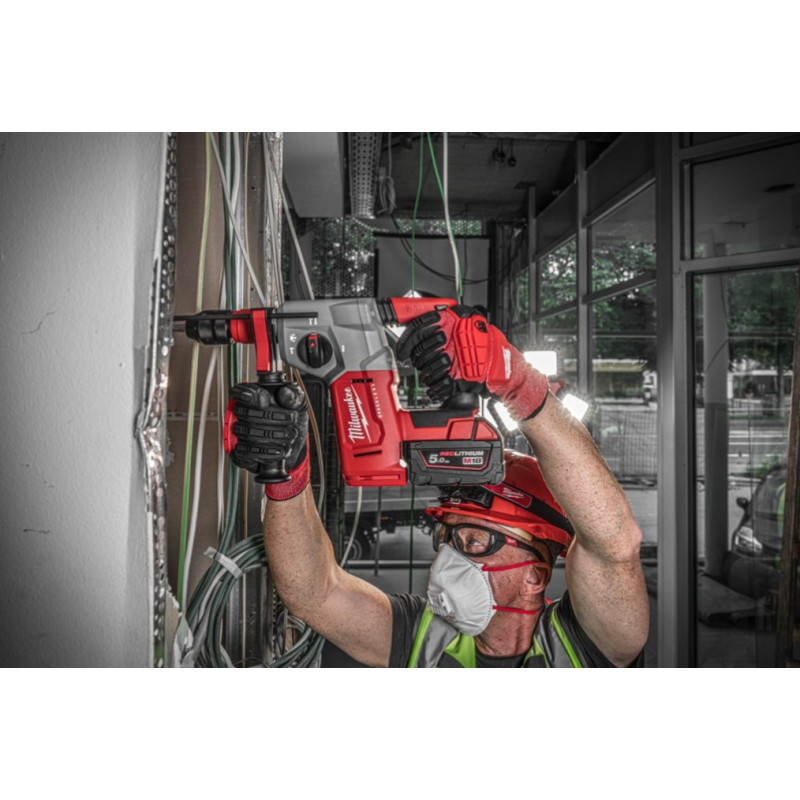 Купити Перфоратор акумуляторний SDS-PLUS MILWAUKEE, M18 BLHX-502X, 2,3 Дж (зарядний пристрій M12-18 FC, 2 акумулятори М18 В5 5Аг, патрон FIXTEC 13мм, HDкейс). Офіційний магазин Мілвокі Україна, фірмова гарантія з доставкою по Украіні