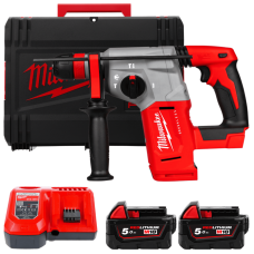 Купити Перфоратор акумуляторний SDS-PLUS MILWAUKEE, M18 BLHX-502X, 2,3 Дж (зарядний пристрій M12-18 FC, 2 акумулятори М18 В5 5Аг, патрон FIXTEC 13мм, HDкейс). Офіційний магазин Мілвокі Україна, фірмова гарантія з доставкою по Украіні