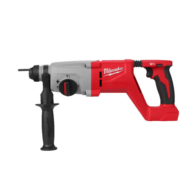 Купити Перфоратор акумуляторний безщітковий SDS-PLUS MILWAUKEE, M18 BLHACD26-0, 2,6Дж (каркас, бічна рукоять, обмежувач глибини, картонне пакування). Офіційний магазин Мілвокі Україна, фірмова гарантія з доставкою по Украіні
