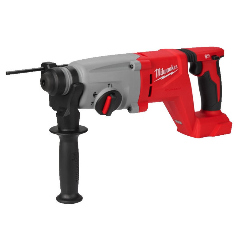 Купити Перфоратор акумуляторний безщітковий SDS-PLUS MILWAUKEE, M18 BLHACD26-0, 2,6Дж (каркас, бічна рукоять, обмежувач глибини, картонне пакування). Офіційний магазин Мілвокі Україна, фірмова гарантія з доставкою по Украіні