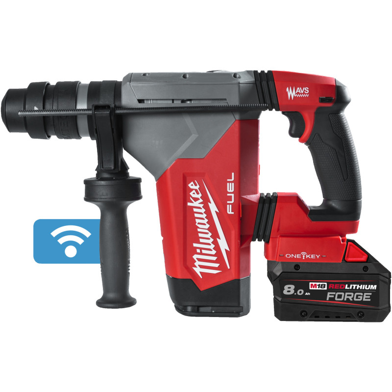 Купити Перфоратор акумуляторный SDS-PLUS MILWAUKEE, M18 ONEFHPX-802X, 5Дж (зарядний пристрій M12 -18 FC, 2 акумулятори М18 FB8 8Аг, патрон FIXTEC 13мм, HDкейс). Офіційний магазин Мілвокі Україна, фірмова гарантія з доставкою по Украіні
