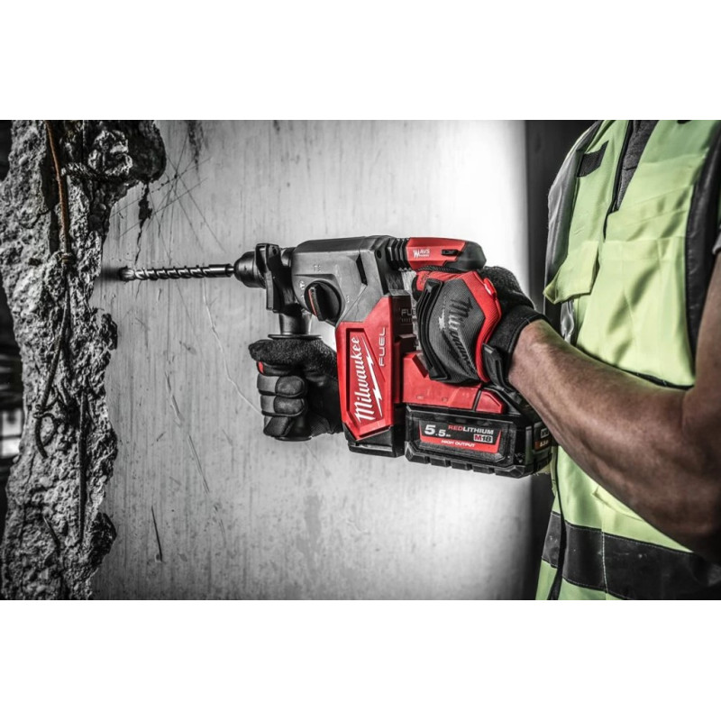 Купити Перфоратор акумуляторний SDS-PLUS MILWAUKEE, M18 FHX-552X, 2,5Дж (зарядний пристрій M12-18 FC, 2 акумулятори М18 НВ5.5 5,5Аг, па. Офіційний магазин Мілвокі Україна, фірмова гарантія з доставкою по Украіні