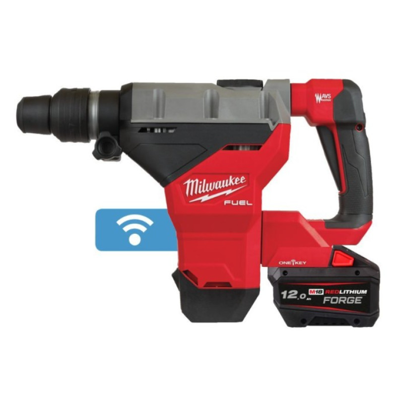 Купити Перфоратор акумуляторний SDS-MAX MILWAUKEE, M18 FHM-121C, 11Дж (зарядний пристрій M12-18 FC, 1 акумулятор М18 FB12 12Аг, кейс). Офіційний магазин Мілвокі Україна, фірмова гарантія з доставкою по Украіні