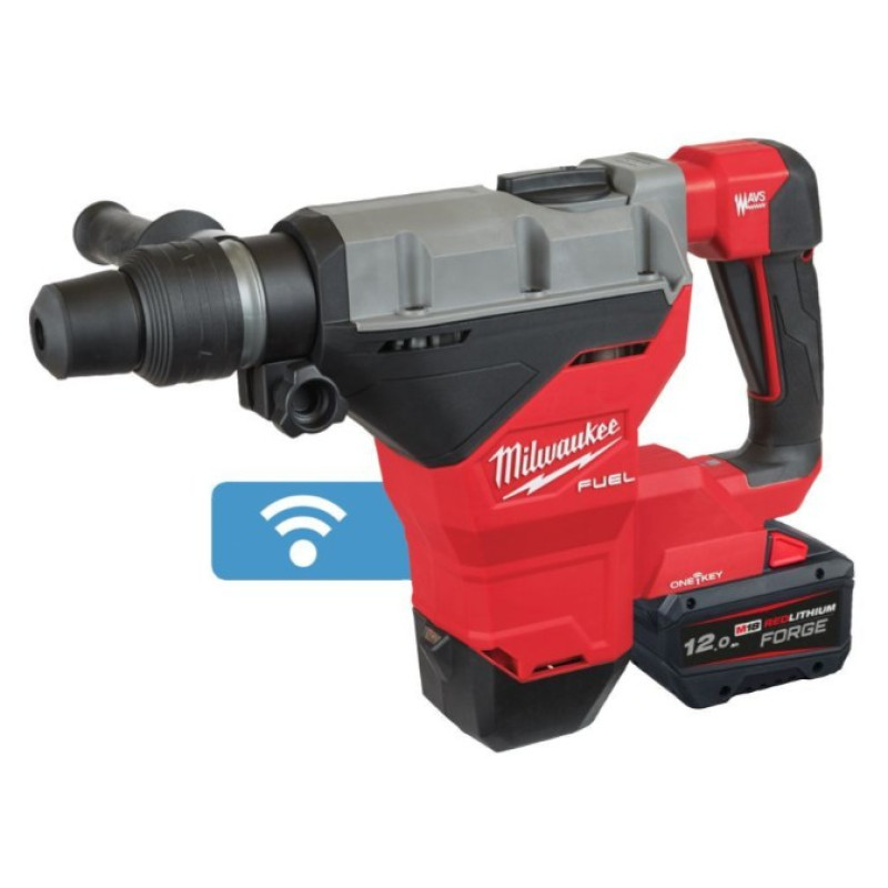 Купити Перфоратор акумуляторний SDS-MAX MILWAUKEE, M18 FHM-121C, 11Дж (зарядний пристрій M12-18 FC, 1 акумулятор М18 FB12 12Аг, кейс). Офіційний магазин Мілвокі Україна, фірмова гарантія з доставкою по Украіні