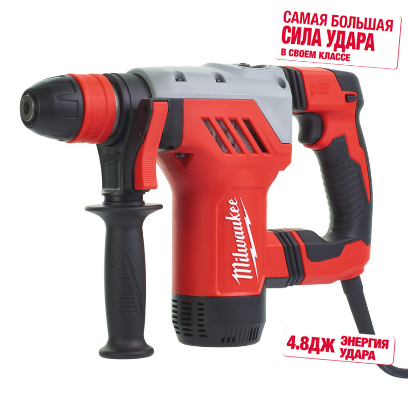 Купити Перфоратор SDS-PLUS MILWAUKEE, PLH 28 XE, 800Вт, 4,1Дж (3 режима) (бічна рукоять, обмежувач глибини, кейс). Офіційний магазин Мілвокі Україна, фірмова гарантія з доставкою по Украіні