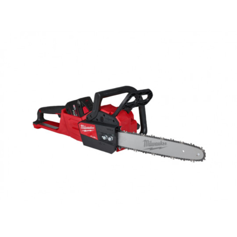 Купити Пила ланцюгова акумуляторна безщіткова MILWAUKEE, M18 FCHS35-122, шина 35см (зарядний пристрій M12-18 FC, 2 акумулятори FB12 12Аг, ключ, чохол, ланцюг, мастило для ланцюга 75мл, картонне пакуванння). Офіційний магазин Мілвокі Україна, фірмова гарантія з доставкою по Украіні