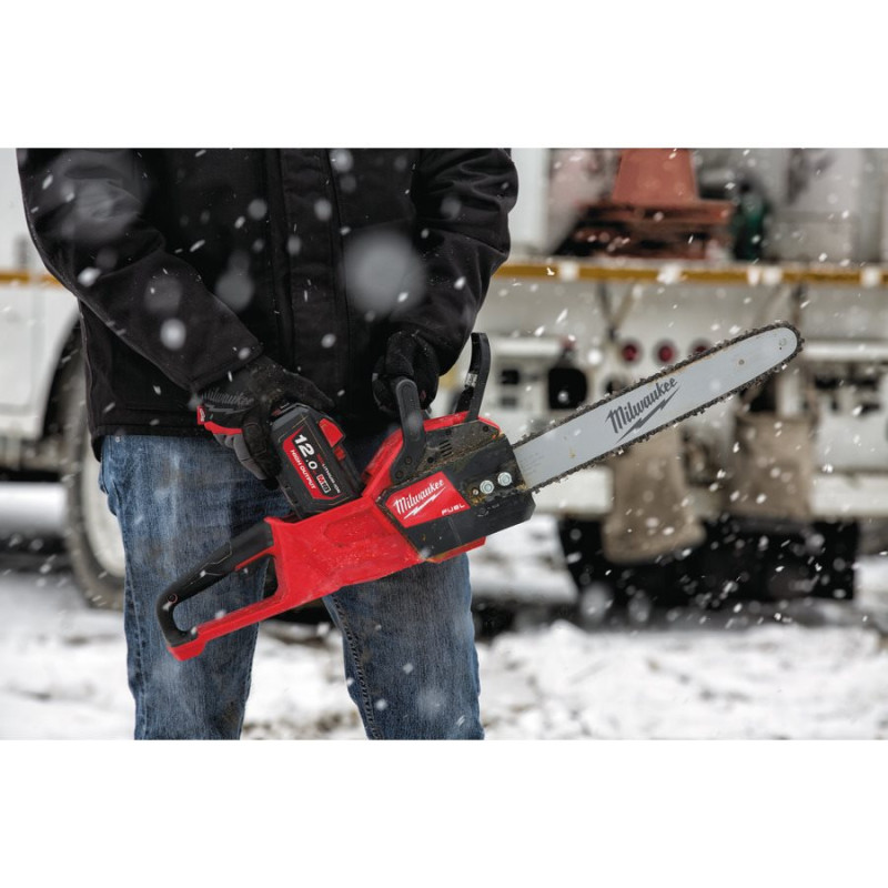 Купити Пила ланцюгова акумуляторна безщіткова MILWAUKEE, M18FCHS-0, шина 40см (каркас, чохол, ланцюг, мастило для ланцюга 75мл, картонне пакуванння). Офіційний магазин Мілвокі Україна, фірмова гарантія з доставкою по Украіні
