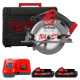 Купити Пила дискова ручна акумуляторна MILWAUKEE, M18 FCS552-302X, діаметр 165мм (зарядний пристрій М12-18 FC, 2 акумулятори М18 НВ3 3Аг, аксесуари, HDкейс). Офіційний магазин Мілвокі Україна, фірмова гарантія з доставкою по Украіні