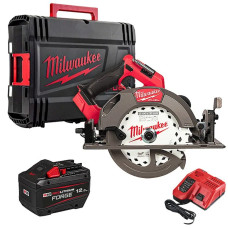 Купити Пила дискова ручна акумуляторна MILWAUKEE, M18 FCS66GR3-121C, діаметр 190мм (зарядное устройство М12-18 FC, 1 аккумулятор М18 FB12 12Аг FORGE, аксесуари, кейс). Офіційний магазин Мілвокі Україна, фірмова гарантія з доставкою по Украіні
