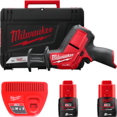 Купити Пила шабельна акумуляторна безщіткова MILWAUKEE, M12 CHZ-202C (зарядний пристрій С12 С, 2 акумулятори М12 В2 2Аг, полотно, кейс). Офіційний магазин Мілвокі Україна, фірмова гарантія з доставкою по Украіні
