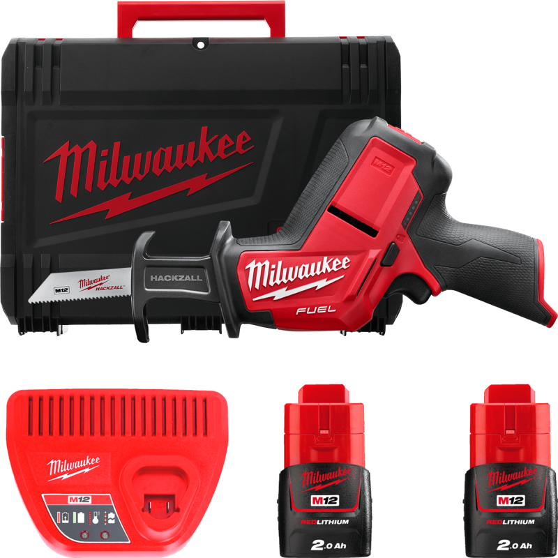 Купити Пила шабельна акумуляторна безщіткова MILWAUKEE, M12 CHZ-202C (зарядний пристрій С12 С, 2 акумулятори М12 В2 2Аг, полотно, кейс). Офіційний магазин Мілвокі Україна, фірмова гарантія з доставкою по Украіні