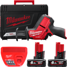 Купити Пила шабельна акумуляторна безщіткова MILWAUKEE, M12 CHZ-602C (зарядний пристрій С12 С, 2 акумулятори М12 В6 6Аг, полотно, HDкейс). Офіційний магазин Мілвокі Україна, фірмова гарантія з доставкою по Украіні