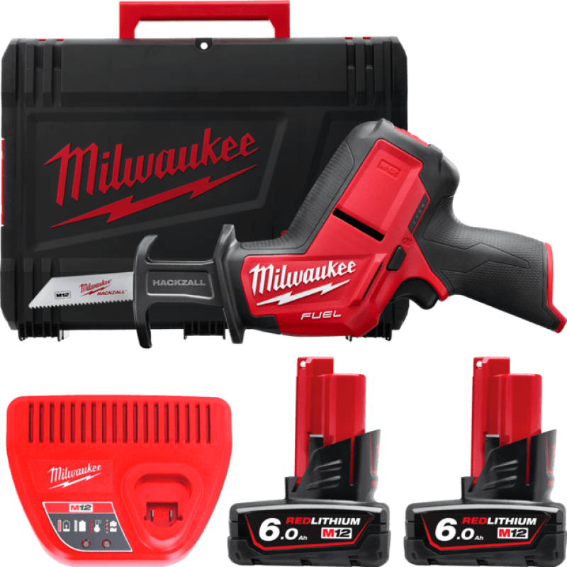 Купити Пила шабельна акумуляторна безщіткова MILWAUKEE, M12 CHZ-602C (зарядний пристрій С12 С, 2 акумулятори М12 В6 6Аг, полотно, HDкейс). Офіційний магазин Мілвокі Україна, фірмова гарантія з доставкою по Украіні