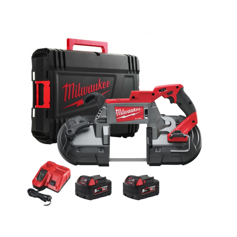 Купити Пила стрічкова акумуляторна MILWAUKEE, M18 CBS125-502C (зарядний пристрій М12-18 FC, 2 акумулятори М18 В5 5Аг, кейс). Офіційний магазин Мілвокі Україна, фірмова гарантія з доставкою по Украіні