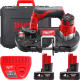 Купити Пила стрічкова акумуляторна MILWAUKEE, M12 BS-402C (зарядний пристрій С12 С, 2 акумулятори М12 В4 4Ач, полотно, кейс). Офіційний магазин Мілвокі Україна, фірмова гарантія з доставкою по Украіні