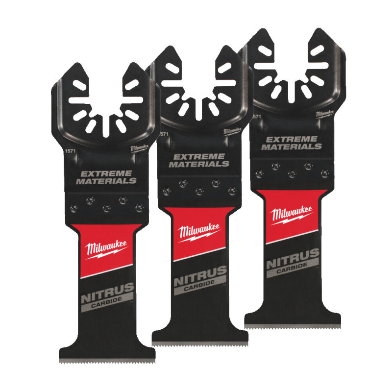 Купити Полотно для мультітула Bi-Metal Carbide WM Nitrius OPEN-LOK MILWAUKEE, 35х50мм, (3шт), (міцний мультіматеріал). Офіційний магазин Мілвокі Україна, фірмова гарантія з доставкою по Украіні