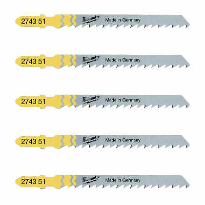 Купити Полотна для лобзиків T101D MILWAUKEE, 75х4,0мм, (5шт), (деревина, чистий різ). Офіційний магазин Мілвокі Україна, фірмова гарантія з доставкою по Украіні
