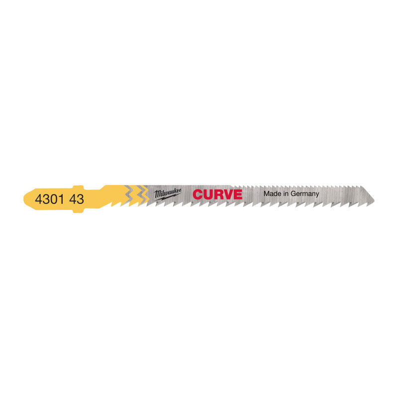 Купити Полотна для лобзиків Curve MILWAUKEE, 75х2,5мм, (5шт), (деревина, фігурний різ). Офіційний магазин Мілвокі Україна, фірмова гарантія з доставкою по Украіні