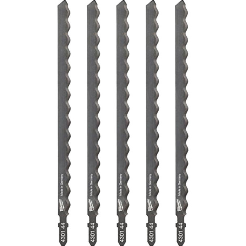 Купити Полотна для лобзиків T313AW MILWAUKEE, 155мм, (5шт), (ізоляційні матерали, гума). Офіційний магазин Мілвокі Україна, фірмова гарантія з доставкою по Украіні