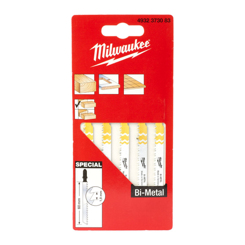 Купити Полотна для лобзиків SPECIAL MILWAUKEE, 60х1,9мм (5шт), (ламінат, паркетна дошка). Офіційний магазин Мілвокі Україна, фірмова гарантія з доставкою по Украіні