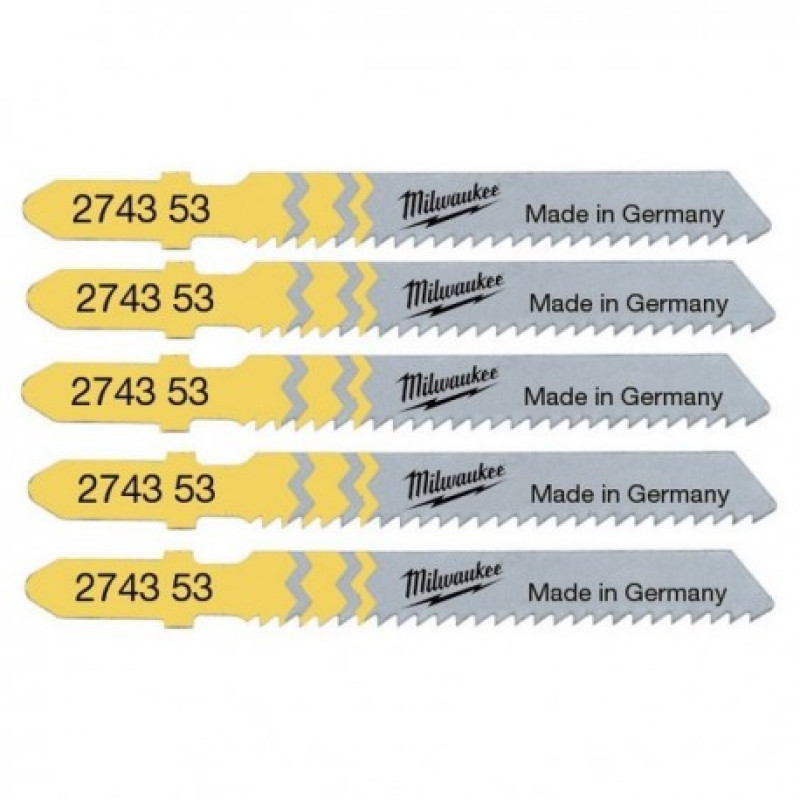 Купити Полотна для лобзиків T119B MILWAUKEE, 50х2,0мм , (5шт), (деревина). Офіційний магазин Мілвокі Україна, фірмова гарантія з доставкою по Украіні
