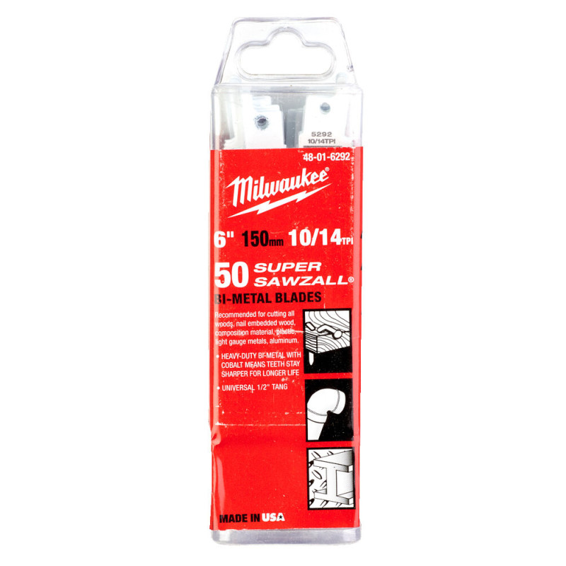 Купити Полотно для шабельних пил GP MILWAUKEE, 150х2,5/1,8мм, (50шт), (универсальні). Офіційний магазин Мілвокі Україна, фірмова гарантія з доставкою по Украіні