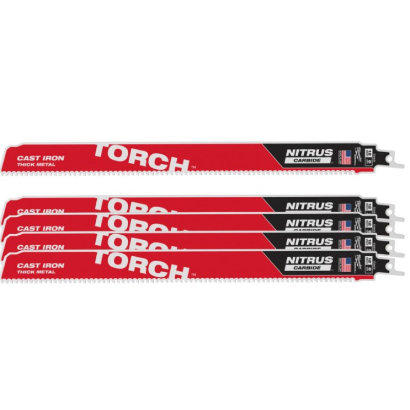 Купити Полотно для шабельних пил TORCH CARBIDE NITRUS MILWAUKEE, 300х3,1мм, (5шт), (метал). Офіційний магазин Мілвокі Україна, фірмова гарантія з доставкою по Украіні