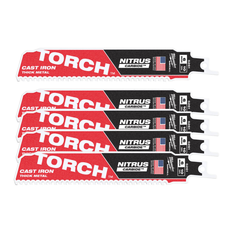 Купити Полотно для шабельних пил TORCH CARBIDE NITRUS MILWAUKEE, 150х2,5мм, (5шт), (метал). Офіційний магазин Мілвокі Україна, фірмова гарантія з доставкою по Украіні