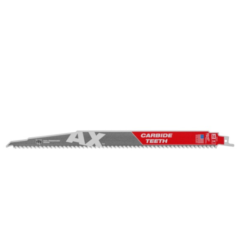 Купити Полотно для шабельних пил AX CARBIDE MILWAUKEE, 300х5мм, (деревина з цвяхами). Офіційний магазин Мілвокі Україна, фірмова гарантія з доставкою по Украіні