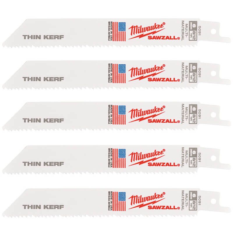 Купити Полотно для шабельних пил THIN KERF MILWAUKEE, 150х3,1/2,1мм, (5шт), (універсальні). Офіційний магазин Мілвокі Україна, фірмова гарантія з доставкою по Украіні