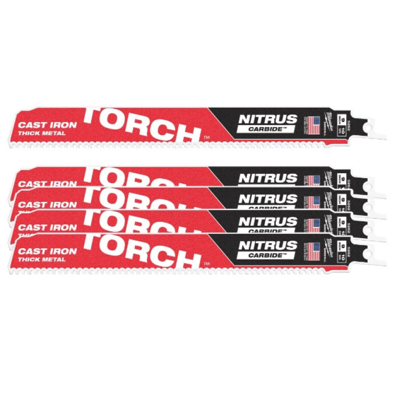 Купити Полотно для шабельних пил TORCH CARBIDE NITRUS MILWAUKEE, 230х2,5мм, (5шт), (метал). Офіційний магазин Мілвокі Україна, фірмова гарантія з доставкою по Украіні