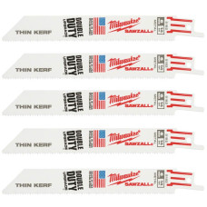 Купити Полотно для шабельних пил THIN KERF MILWAUKEE, 150х1,8мм, (5шт), (метал). Офіційний магазин Мілвокі Україна, фірмова гарантія з доставкою по Украіні