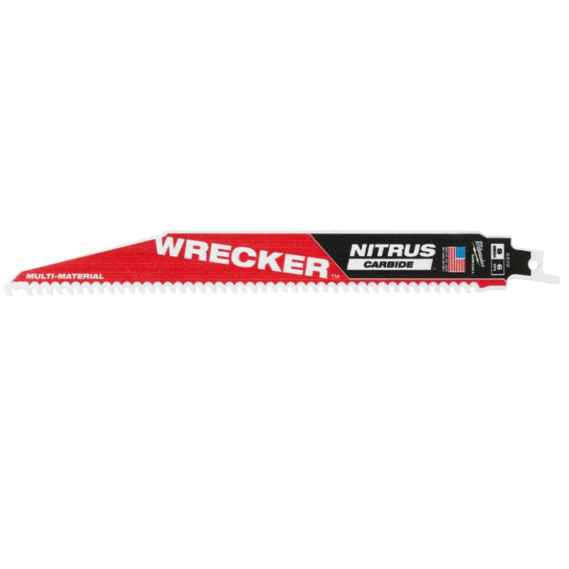 Купити Полотно для шабельних пил WRECKER CARBIDE NITRUS MILWAUKEE, 230х4,2мм, (мультіматеріал). Офіційний магазин Мілвокі Україна, фірмова гарантія з доставкою по Украіні
