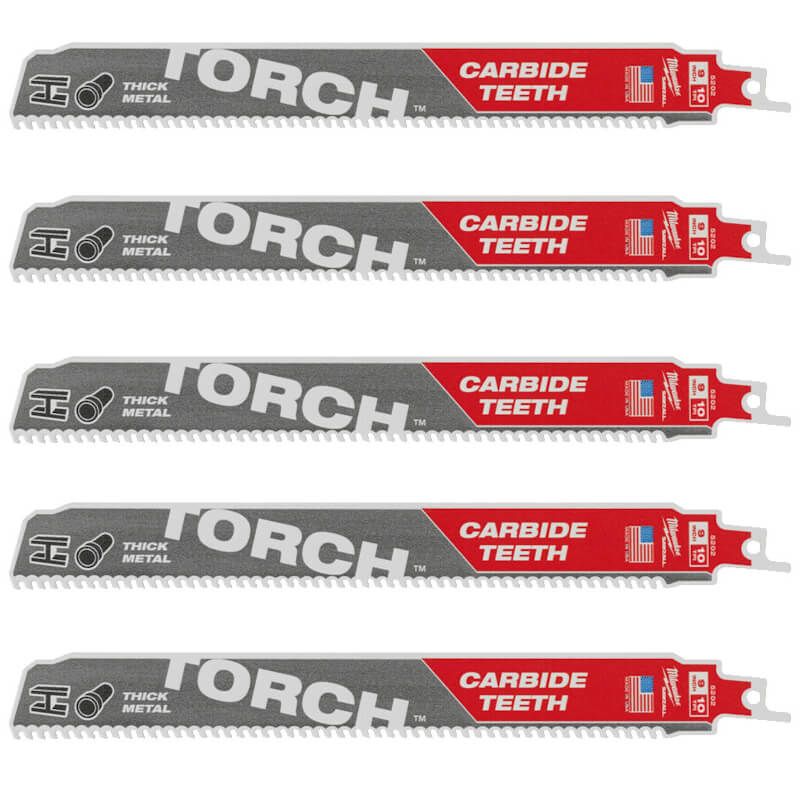 Купити Полотно для шабельних пил TORCH CARBIDE MILWAUKEE, 230х2,5мм, (5шт), (метал). Офіційний магазин Мілвокі Україна, фірмова гарантія з доставкою по Украіні