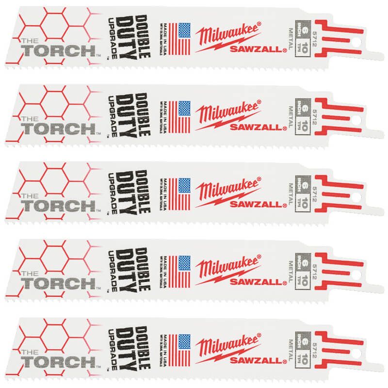 Купити Полотно для шабельних пил TORCH MILWAUKEE, 150х2,5мм, (5шт), (метал). Офіційний магазин Мілвокі Україна, фірмова гарантія з доставкою по Украіні