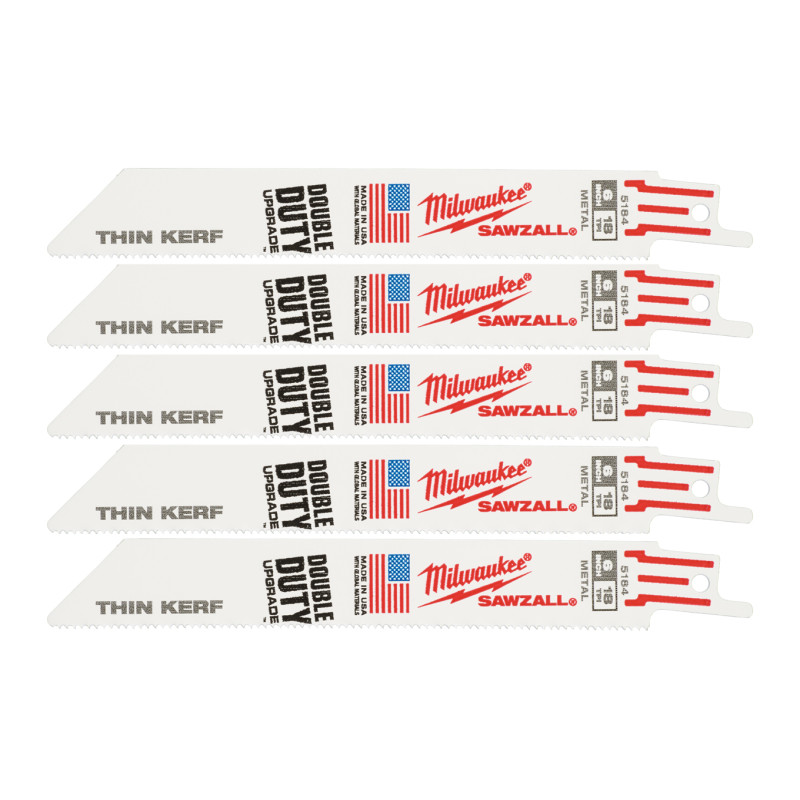 Купити Полотно для шабельних пил THIN KERF MILWAUKEE, 150х1,4мм, (5шт), (метал). Офіційний магазин Мілвокі Україна, фірмова гарантія з доставкою по Украіні