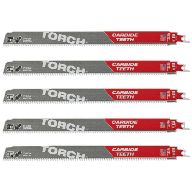 Купити Полотно для шабельних пил TORCH CARBIDE MILWAUKEE, 300х2,5мм, (5шт), (метал). Офіційний магазин Мілвокі Україна, фірмова гарантія з доставкою по Украіні
