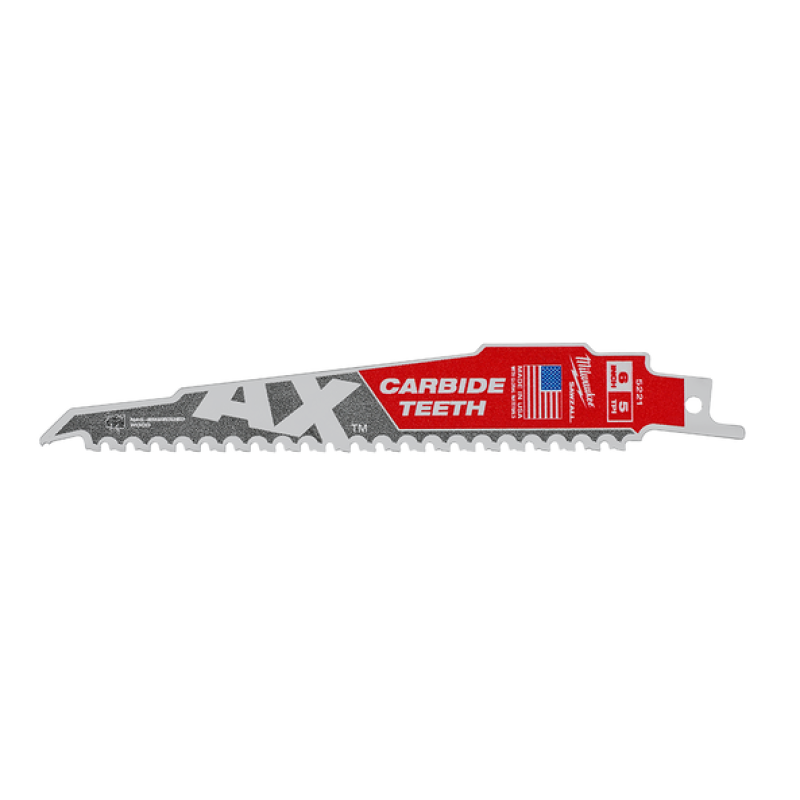 Купити Полотно для шабельних пил AX CARBIDE MILWAUKEE, 150х5мм, (деревина з цвяхами). Офіційний магазин Мілвокі Україна, фірмова гарантія з доставкою по Украіні