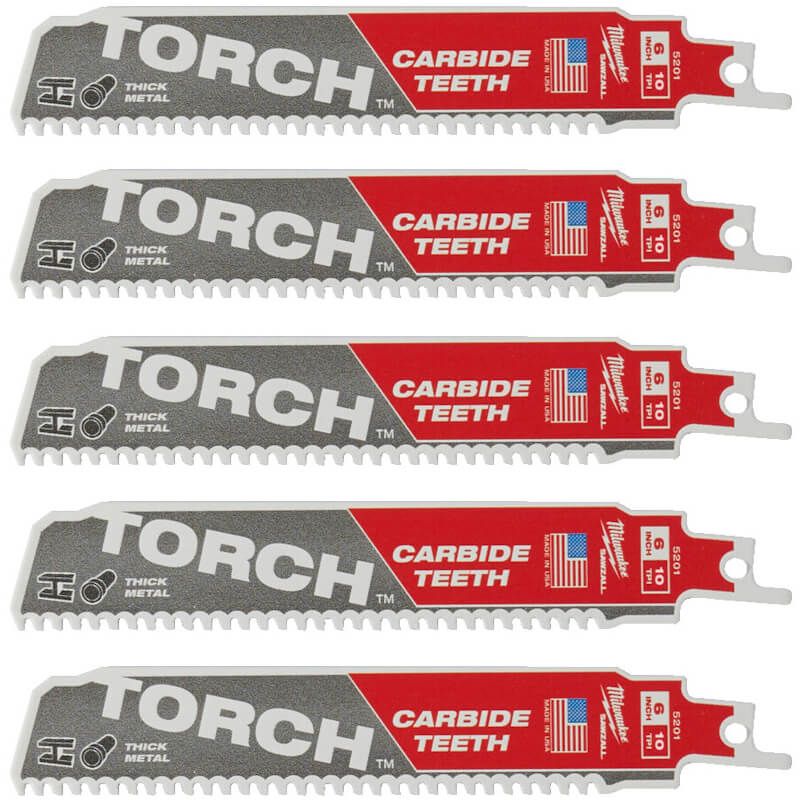 Купити Полотно для шабельних пил TORCH CARBIDE MILWAUKEE, 150х2,5мм, (5шт), (метал). Офіційний магазин Мілвокі Україна, фірмова гарантія з доставкою по Украіні