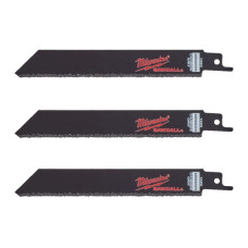 Купити Полотно для шабельних пил Carbide Grit MILWAUKEE, 150мм, (3шт) (чавун, абразивні матеріали, фіберглас). Офіційний магазин Мілвокі Україна, фірмова гарантія з доставкою по Украіні