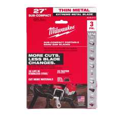 Купити Полотно для стрічкових пил Bi-Metal PREMIUM MILWAUKEE, 687,57х2,1/1,8мм, (4-8мм товщина стінки), (3шт). Офіційний магазин Мілвокі Україна, фірмова гарантія з доставкою по Украіні