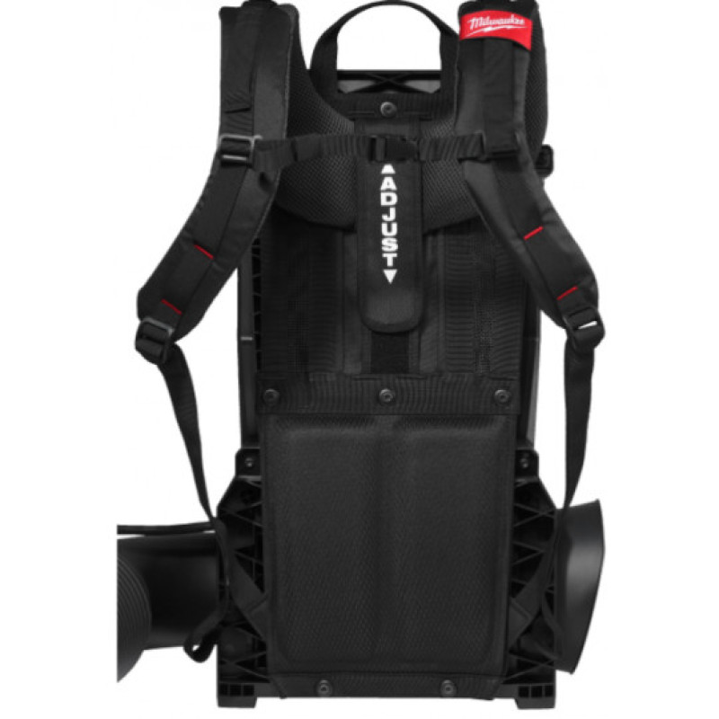 Купити Повітродувка ранцева акумуляторна безщіткова MILWAUKEE, M18 F2BPB-124 (2х18В) (зарядний пристрій M12-18 FC, 4 акумулятори М18 FВ12 12Аг, картонне пакування). Офіційний магазин Мілвокі Україна, фірмова гарантія з доставкою по Украіні