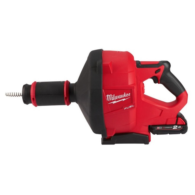 Купити Машина прочистна акумуляторна безщіткова MILWAUKEE, M18 FDCPF10-201C, трос 10м (зарядний пристрій М12-18 С, 1 акумулятор М18 В2 2Аг, відро). Офіційний магазин Мілвокі Україна, фірмова гарантія з доставкою по Украіні