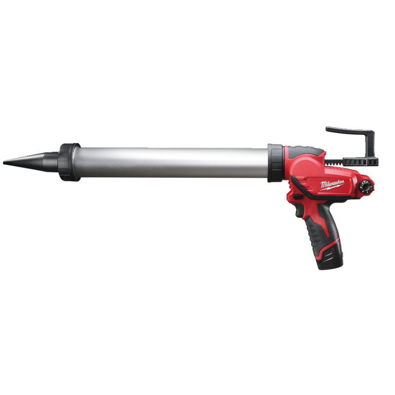 Купити Пістолет для герметиків акумуляторний MILWAUKEE, M12 PCG/600A-201B, 600мл (зарядний пристрій С12 С, 1 акумулятор М12 В2 2Ач, алюмінієва туба, сумка). Офіційний магазин Мілвокі Україна, фірмова гарантія з доставкою по Украіні