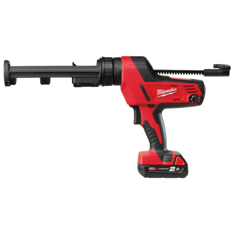 Купити Пістолет для герметиків акумуляторний MILWAUKEE, C18 PCG/310C-201В, 310мл (зарядний пристрій М12-18 С, 1 акумулятор М18 В2 2Аг, пластиковий картридж, сумка). Офіційний магазин Мілвокі Україна, фірмова гарантія з доставкою по Украіні