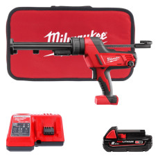 Купити Пістолет для герметиків акумуляторний MILWAUKEE, C18 PCG/310C-201В, 310мл (зарядний пристрій М12-18 С, 1 акумулятор М18 В2 2Аг, пластиковий картридж, сумка). Офіційний магазин Мілвокі Україна, фірмова гарантія з доставкою по Украіні