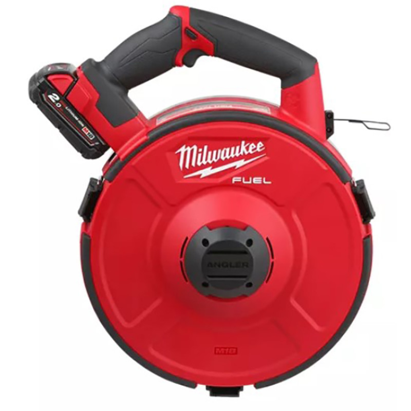 Купити Пристрій акумуляторний для протягування кабелю MILWAUKEE, M18 FPFT-202 ST Set, 36м (зарядний пристрій M12-18 FC, 2 акумулятори M18 B2 2Аг. барабан зі сталевим дротом 36м Х 3мм). Офіційний магазин Мілвокі Україна, фірмова гарантія з доставкою по Украіні