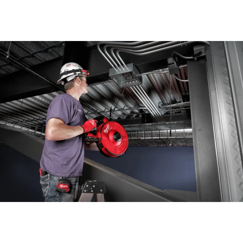 Купити Пристрій акумуляторний для протягування кабелю MILWAUKEE, M18 FPFT-202 ST Set, 36м (зарядний пристрій M12-18 FC, 2 акумулятори M18 B2 2Аг. барабан зі сталевим дротом 36м Х 3мм). Офіційний магазин Мілвокі Україна, фірмова гарантія з доставкою по Украіні